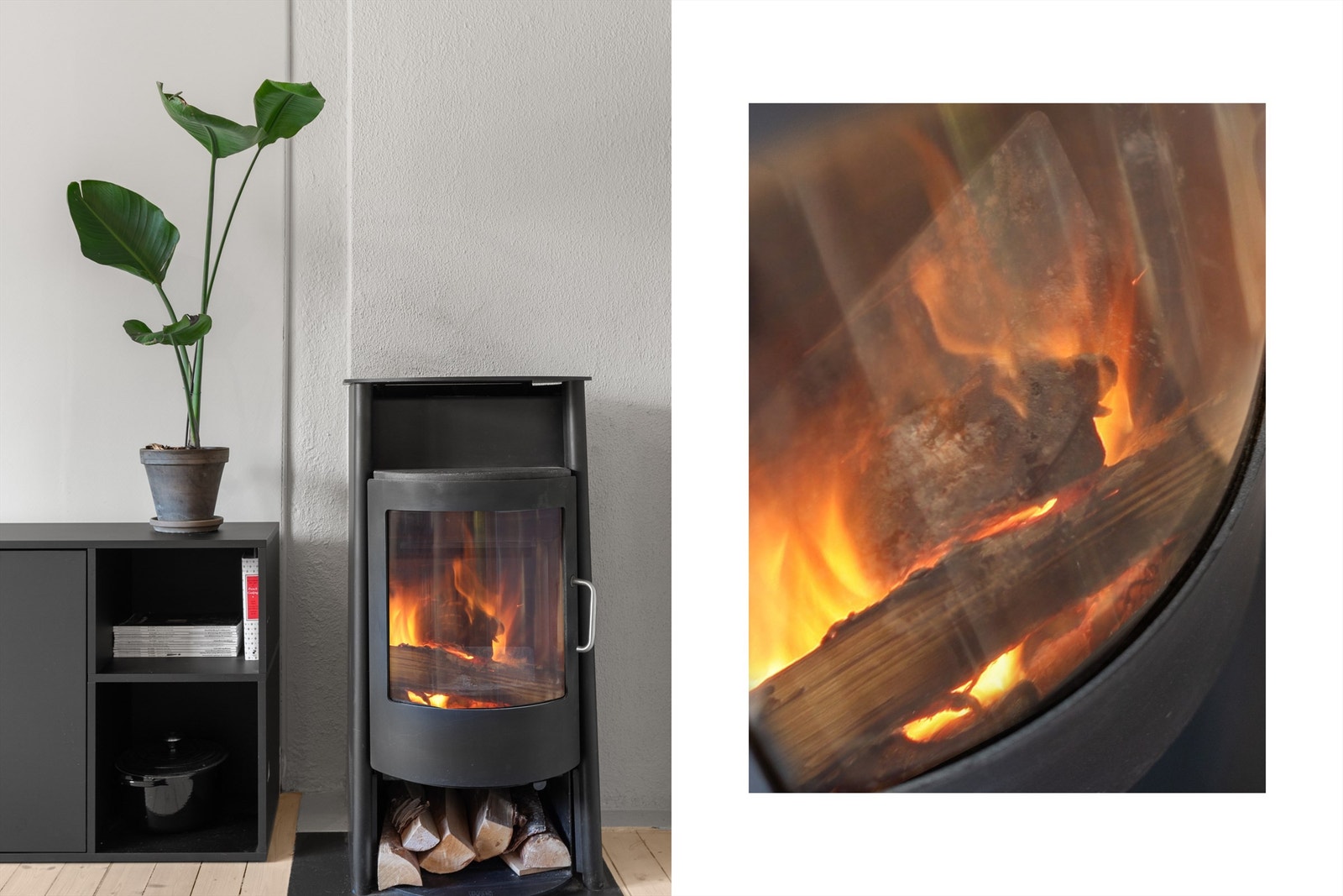 På kjøkkenet er det også en herlig peisovn - perfekt for kalde vinterkvelder. Galleribilde