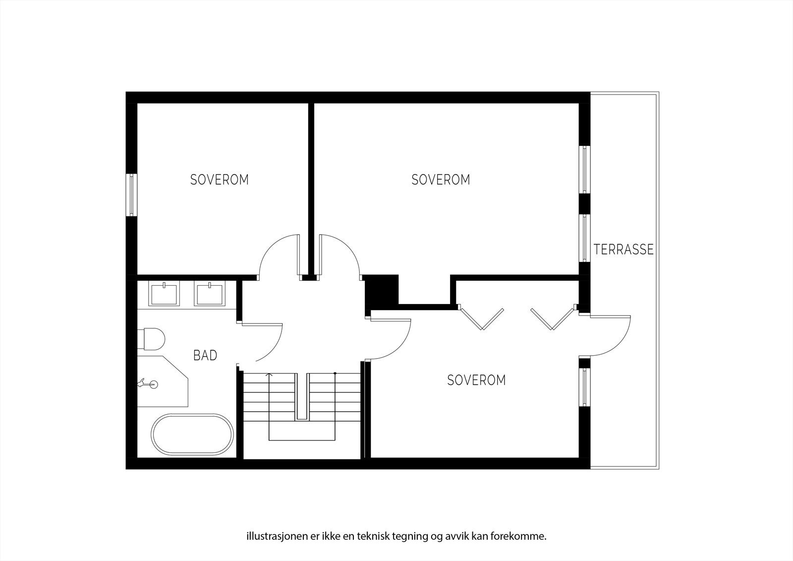 Planløsning 2. etasje Galleribilde