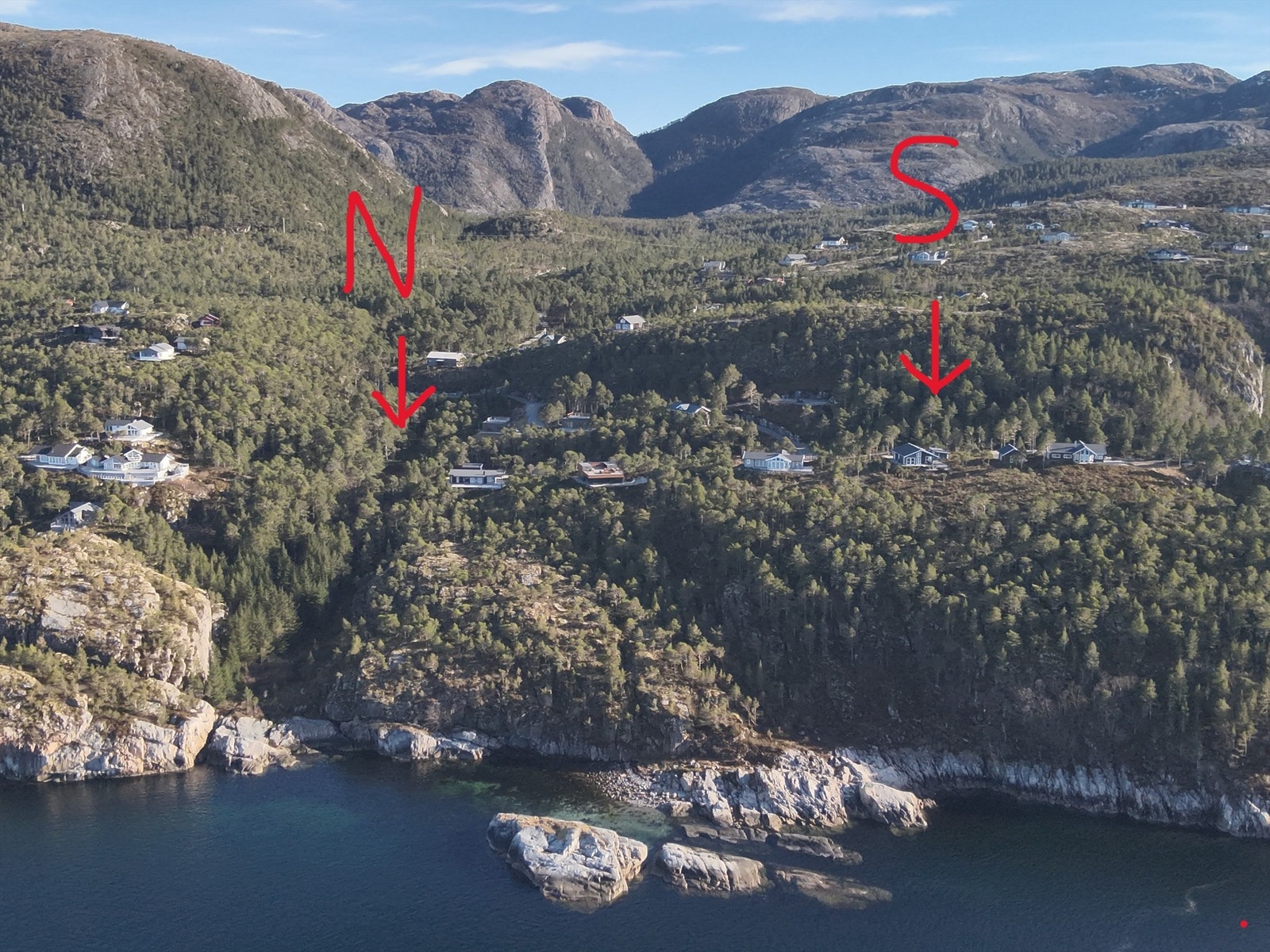 Oversikt over tomt Sør og tomt Nord Galleribilde