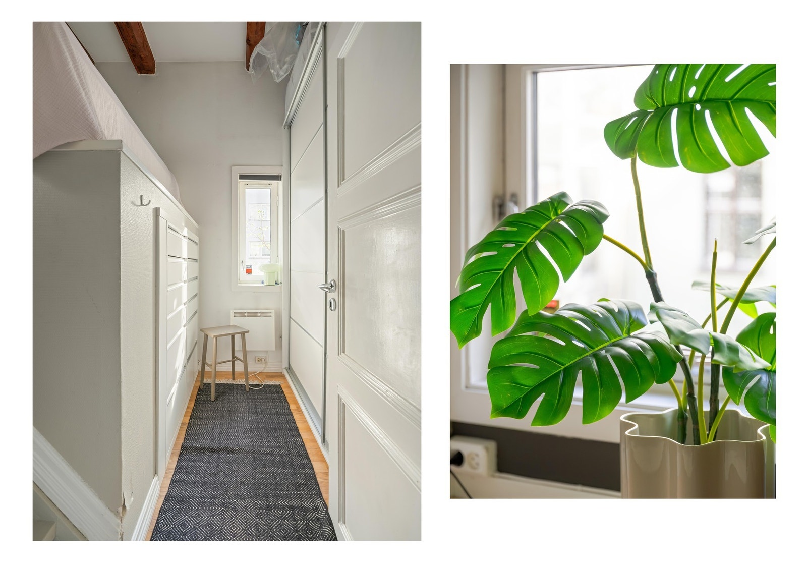 Videre ser vi på det første av totalt to rom som benyttes som soverom. Galleribilde