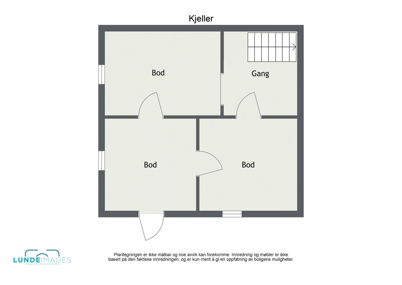 Planskisse kjeller - ikke målbar Galleribilde