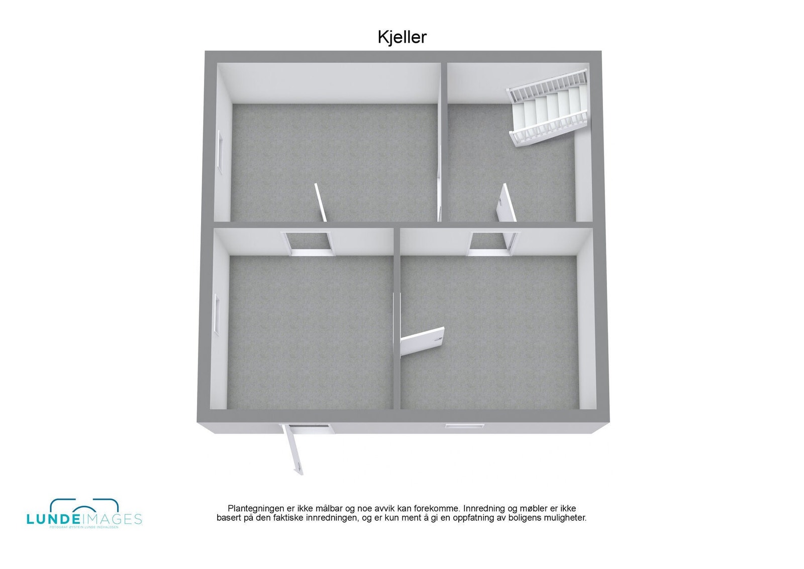 Planskisse kjeller 3D - ikke målbar Galleribilde