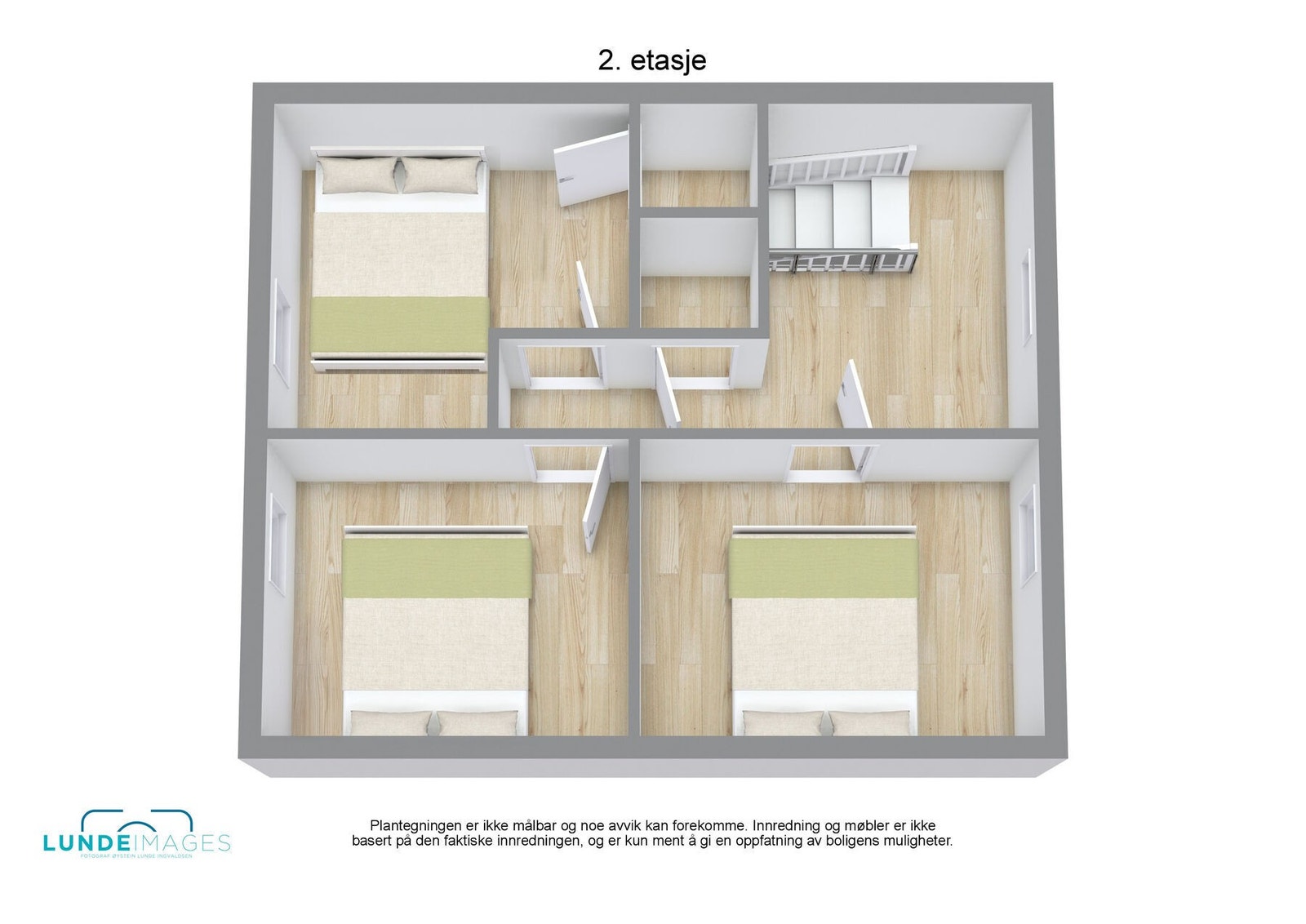 Planskisse 2. etasje 3D - ikke målbar Galleribilde