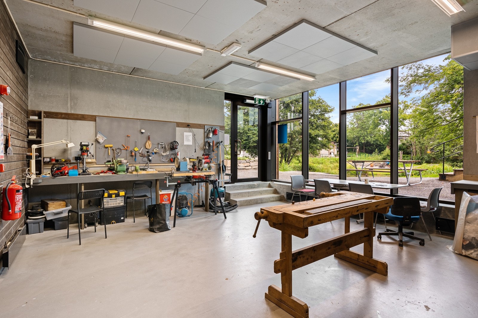 I tillegg er det også etablert et hobbyrom/verksted til bruk for sameiets beboere. Galleribilde