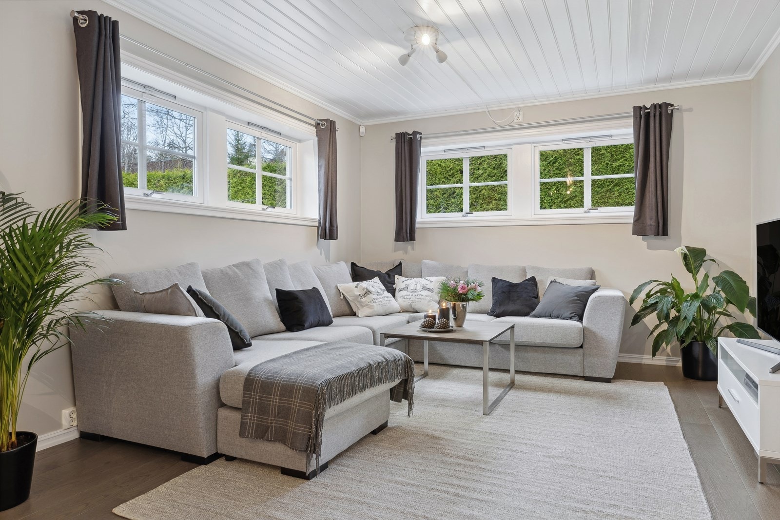 Romslig stue i underetasjen Galleribilde