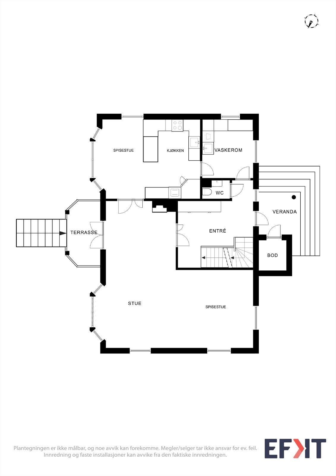 Plantegning 1. etasje Galleribilde