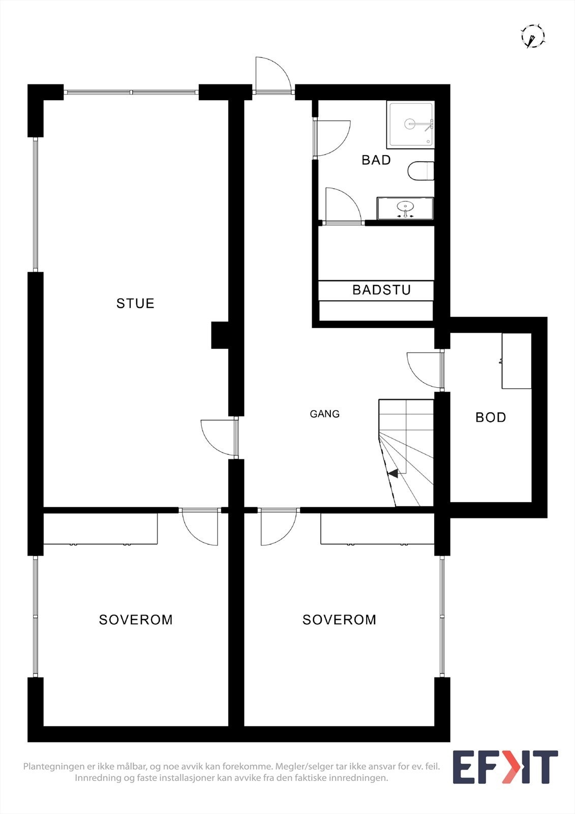 Plantegning underetasje Galleribilde