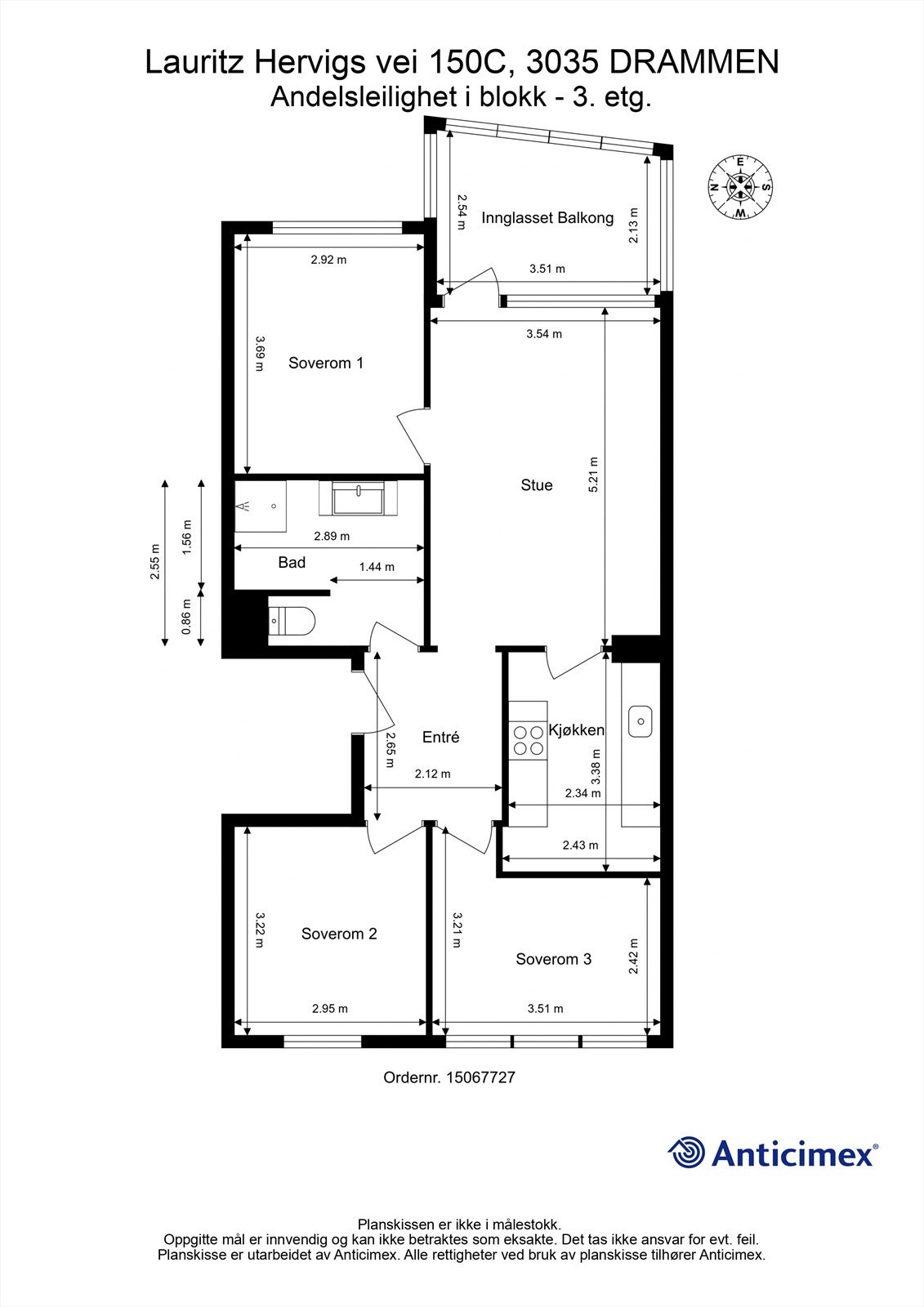 Plantegning - 3. etasje Galleribilde