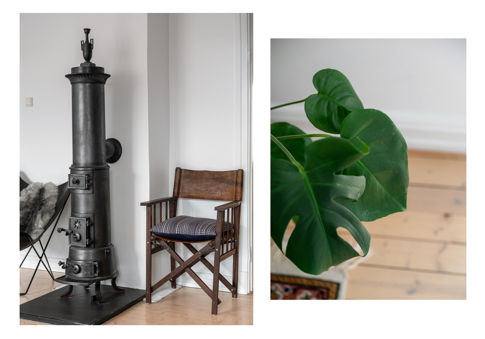 Ovnen varmer godt på kalde vinterdager. Galleribilde