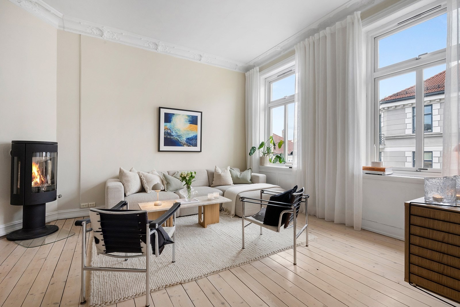 Peisen tilfører både varme og hygge på kjølige vinterkvelder. Galleribilde