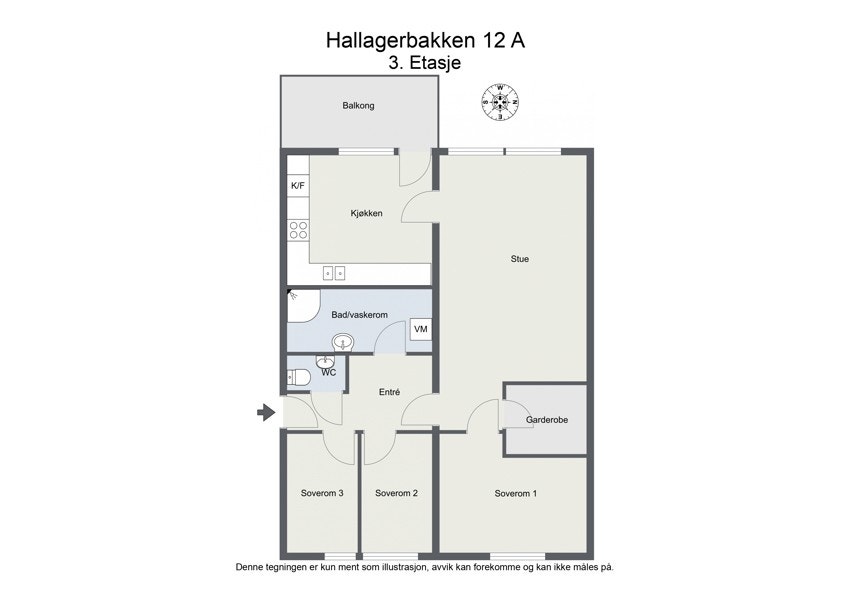 Plantegning 3.etasje Galleribilde
