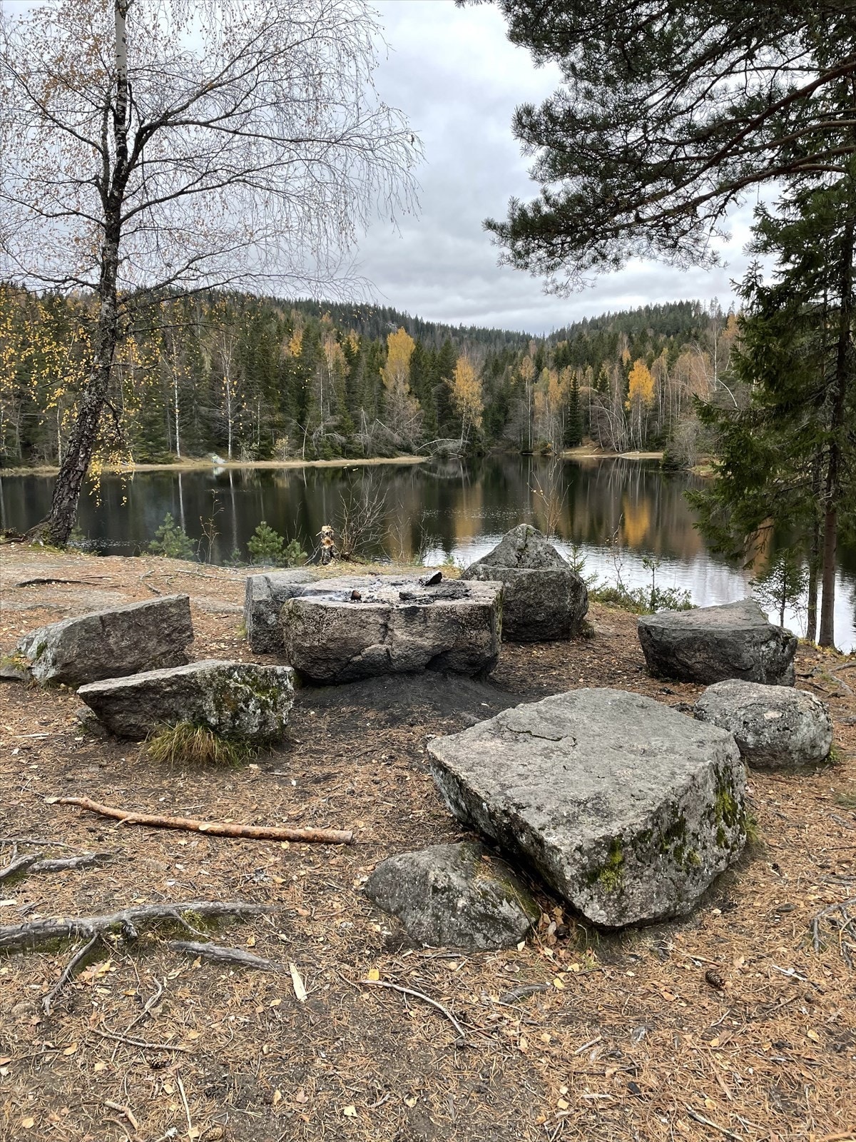 Her er det fine plasser for grillplass og mange legger teltturen hit Galleribilde