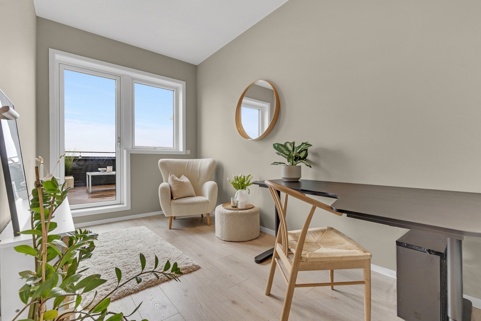 Det fjerde soverommet er også på 9 kvm, og har blitt benyttet som både kontor og ekstra TV-stue. Galleribilde