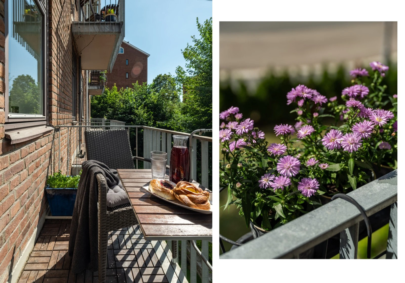 Leiligheten ligger vendt mot idylliske grøntområder, innerst i Mor Go'hjertas vei som er en rolig blindvei uten mye biltrafikk. Galleribilde