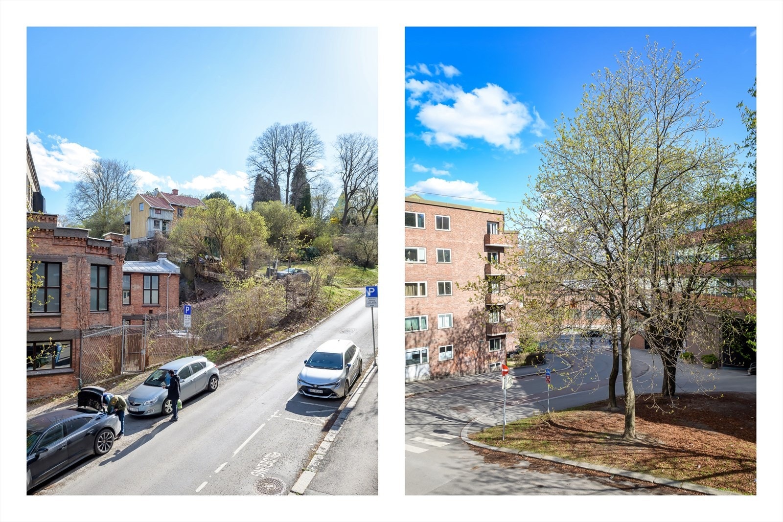 Trafikkstille og pent utsyn fra leiligheten - Området er for det meste enveiskjørt - I 2021 gjennomgikk bygget en omfattende fasaderehabilitering i regi av sameiet, inkludert utskifting av alle vinduer. Galleribilde