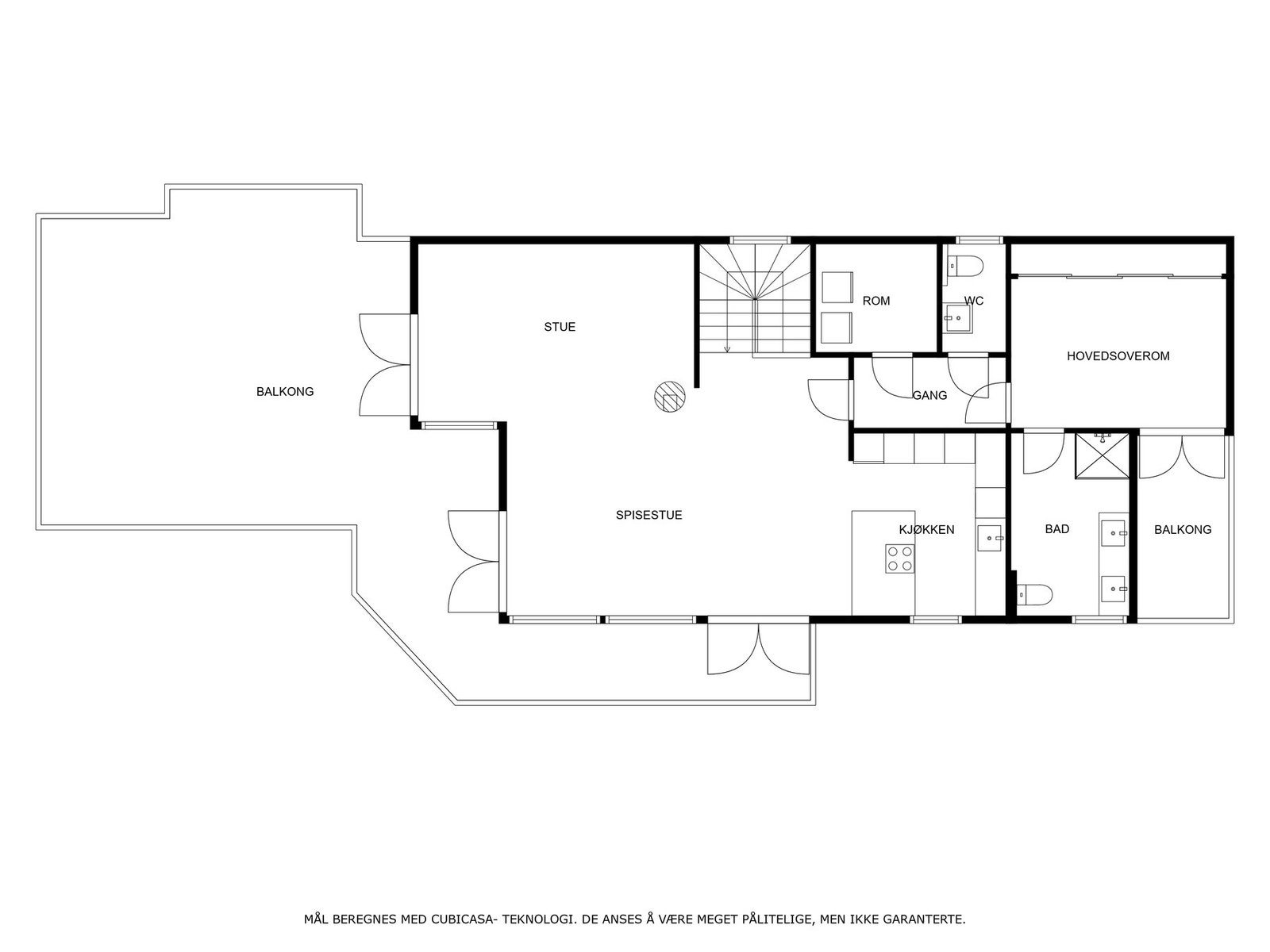Plantegning hovedetasje Galleribilde