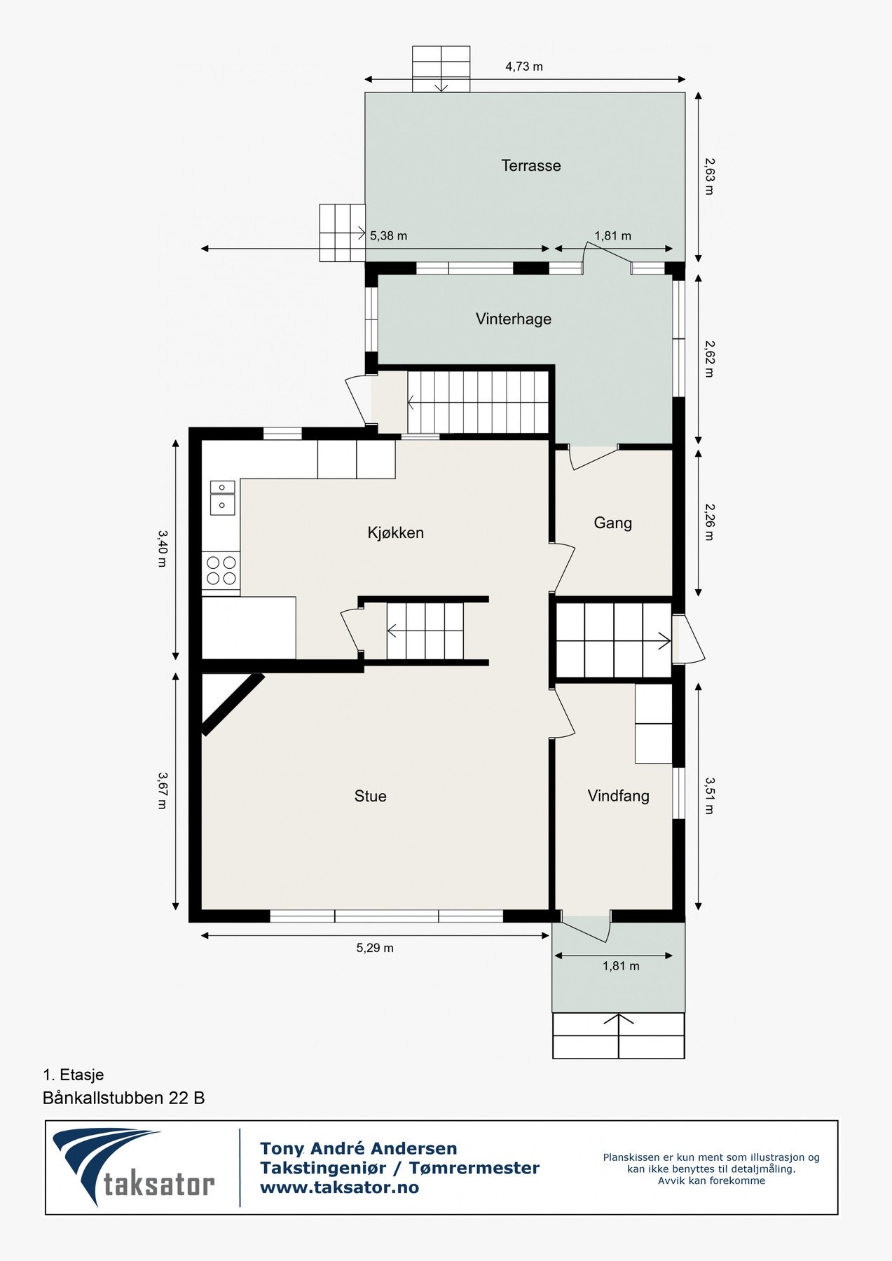 Planskisse 1.etasje. Galleribilde