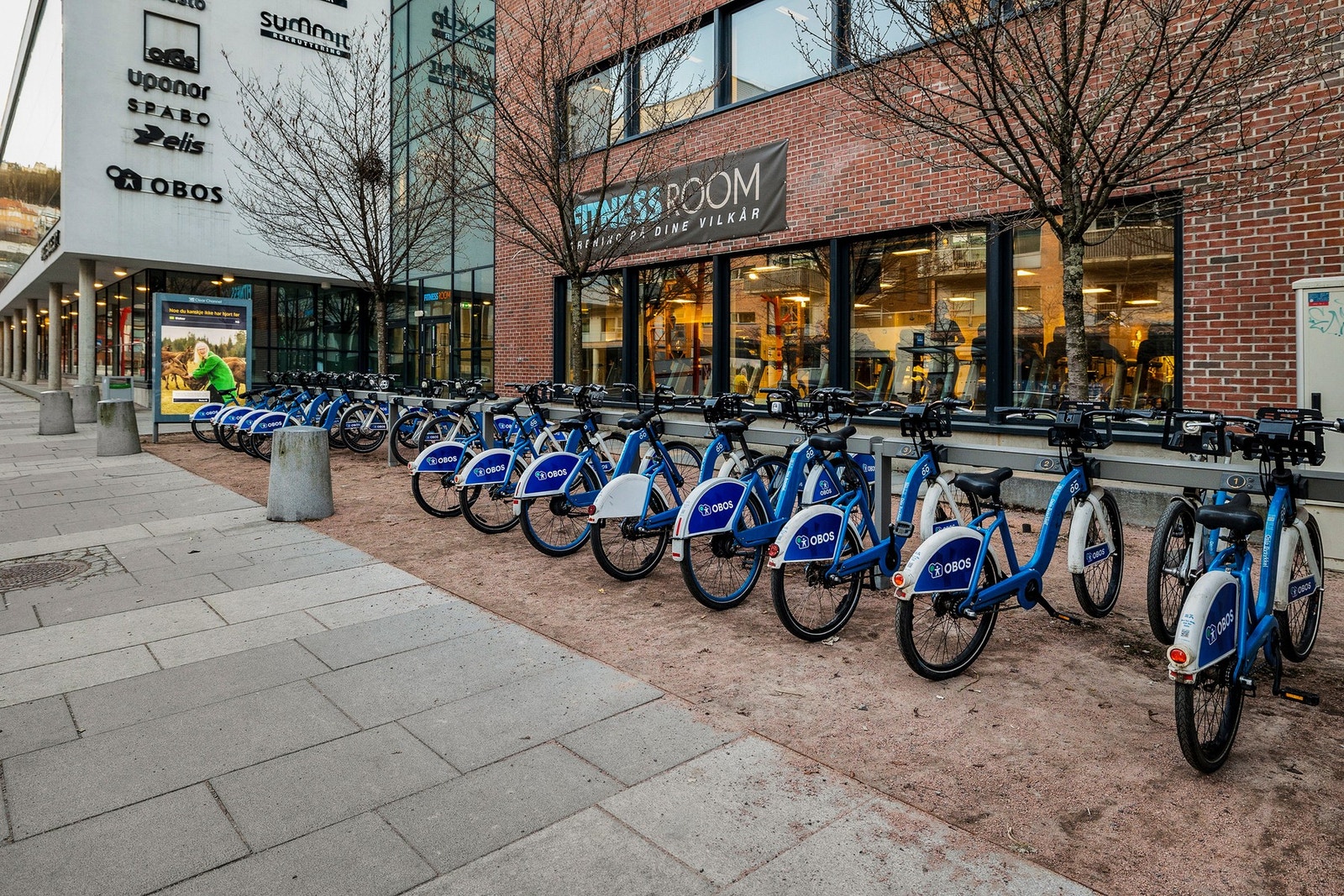 Det er treningssenter inne i Kværnerbyen boligfelt. Galleribilde