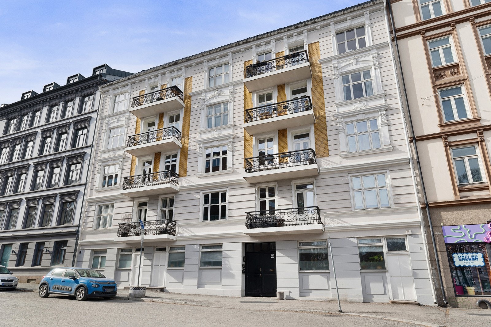 Fasade Bjerregaards gate 68A og B. Galleribilde