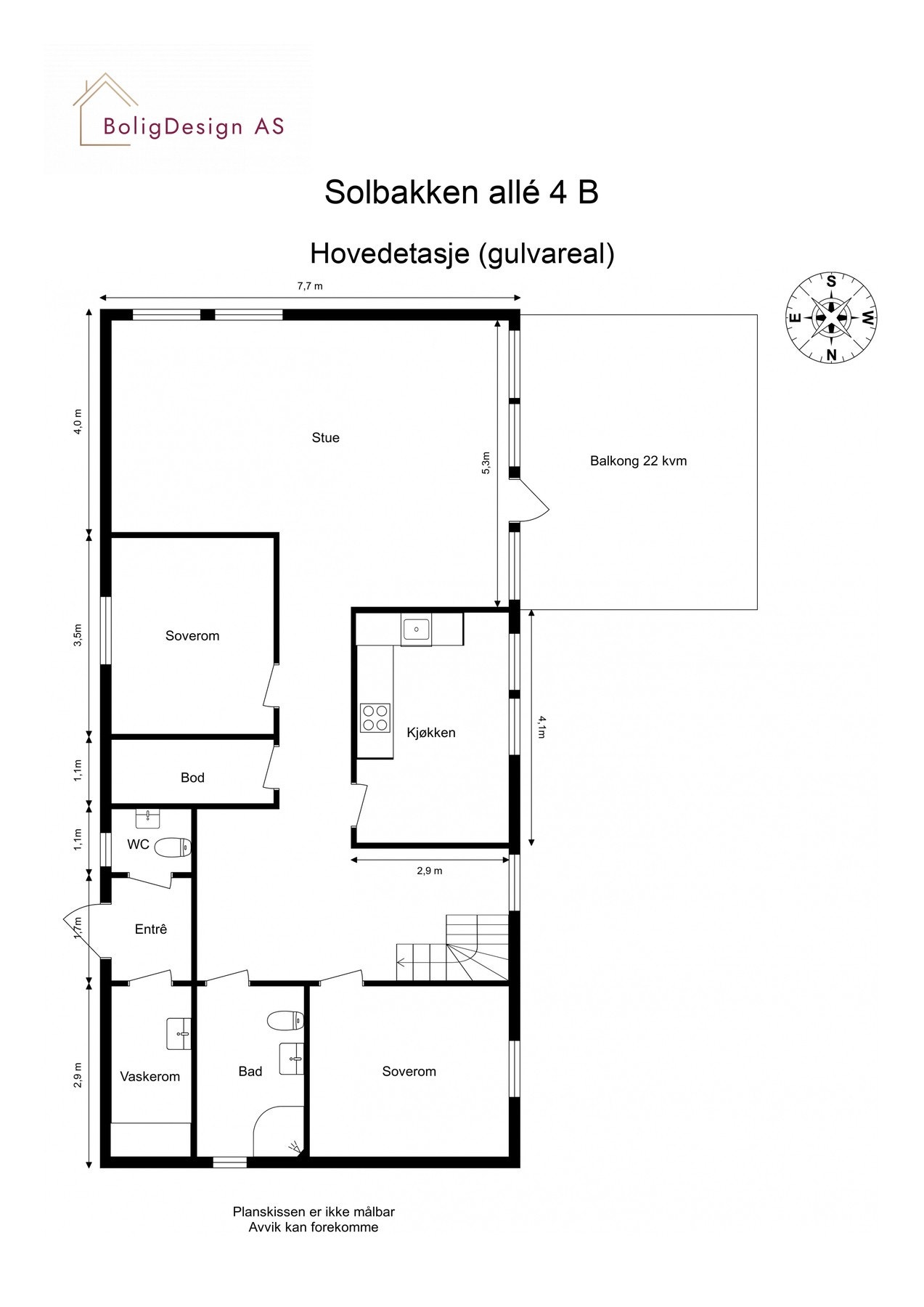 Plantegning 1. etasje Galleribilde
