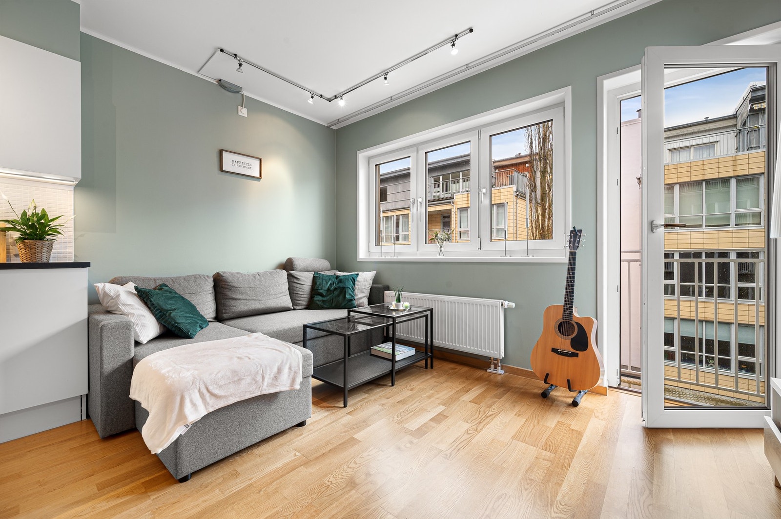 Leiligheten har i nyere tid blitt oppmalt i tidsriktige fargetoner. Galleribilde