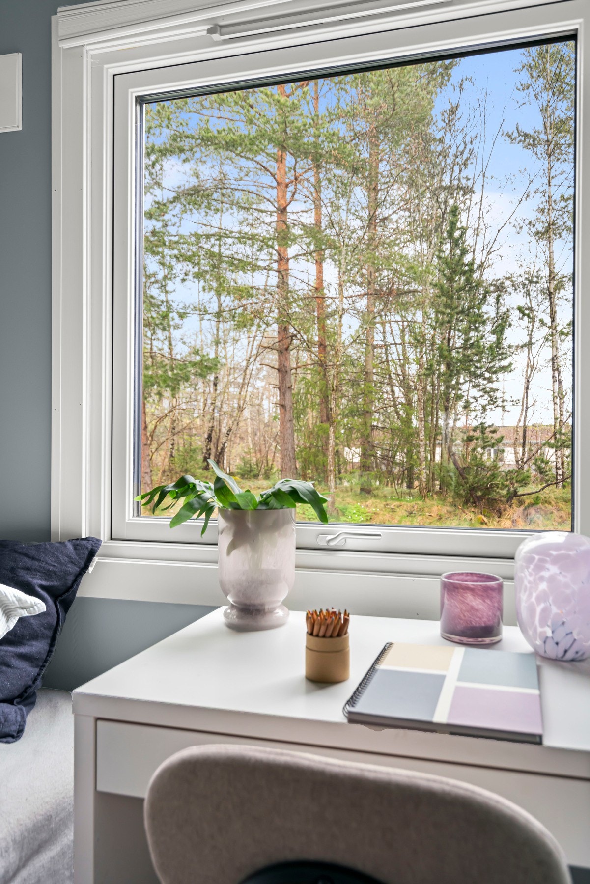 Soverommene ligger samlet i den ene enden av leiligheten, mot øst. Galleribilde