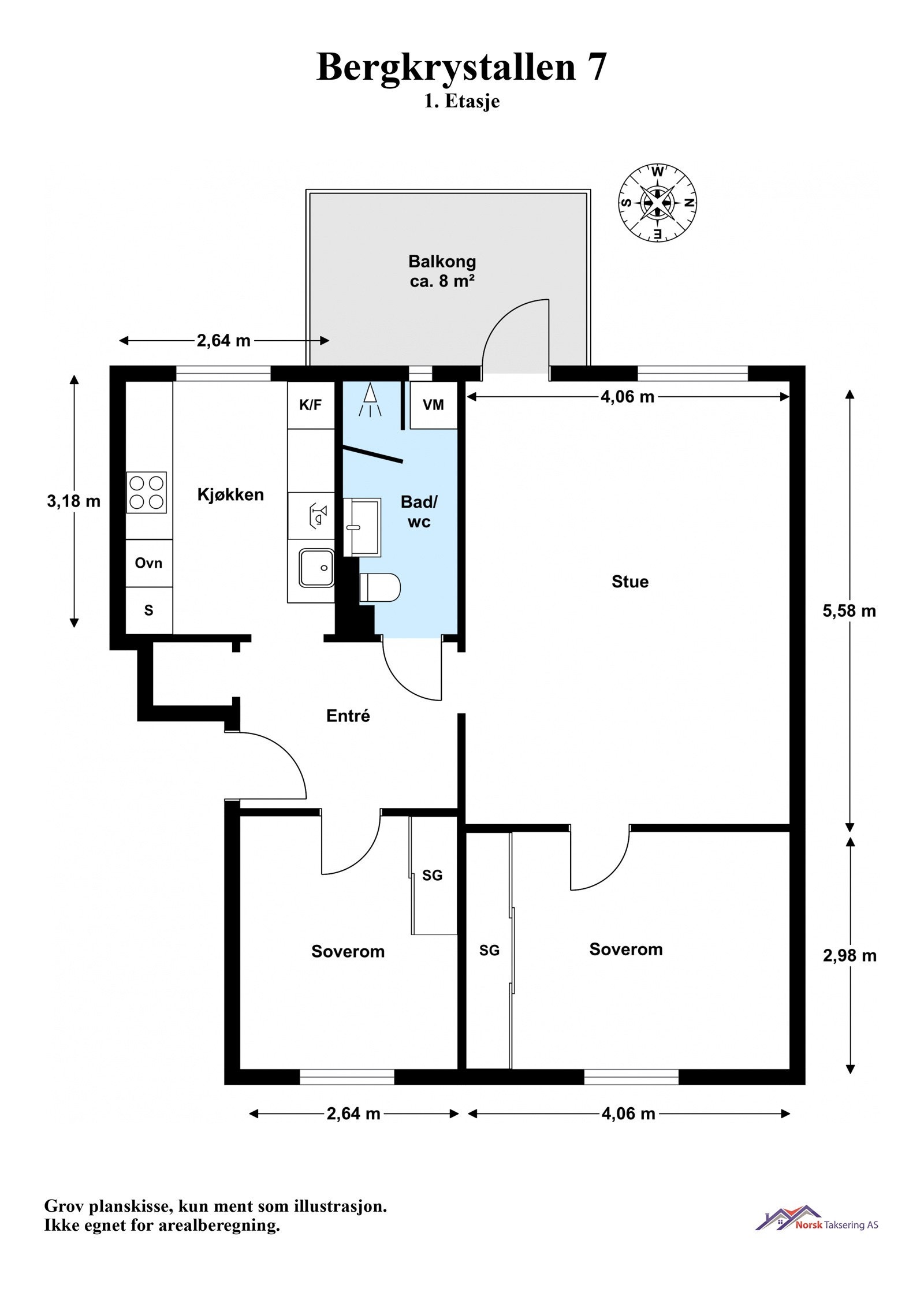 3.etg. Boligen disponerer 1 loftsbod med skråtak og gulvareal på ca. 11 m², samt 2 kjellerboder på ca. 2,4 m² og 3,1 m² Galleribilde