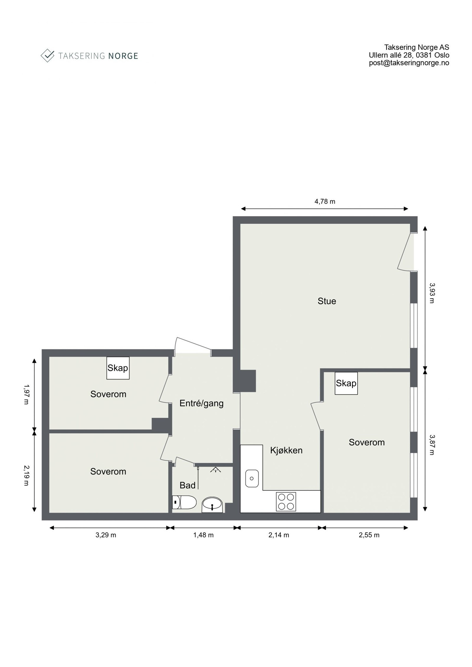 Målbar plantegning. Galleribilde