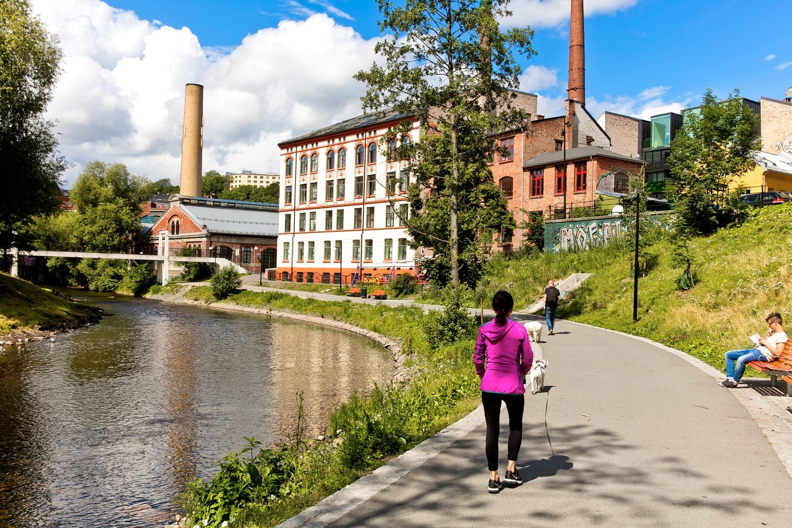 Fine turer langs Akerselva. Galleribilde