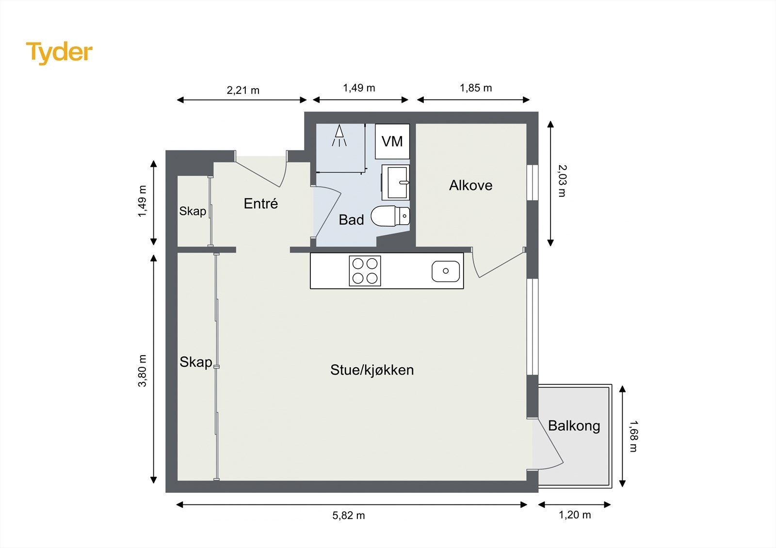 Oppmålt plantegning. Galleribilde