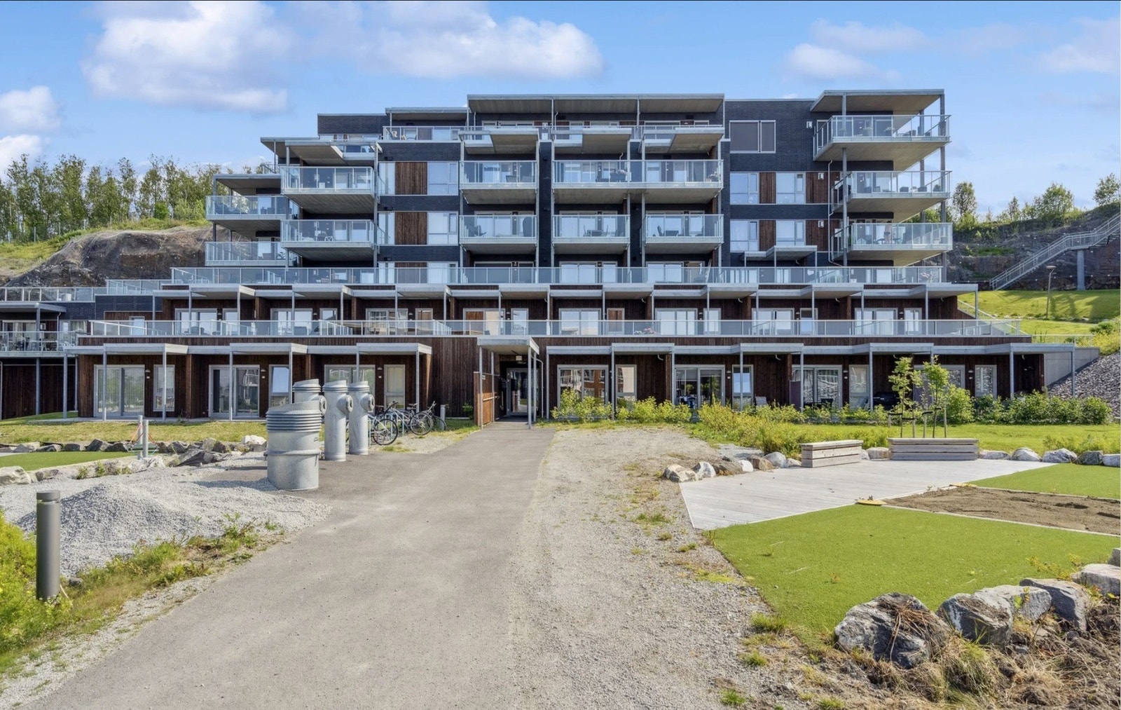 Området utenfor- beskrives som rolig av tidligere leietakere. Galleribilde