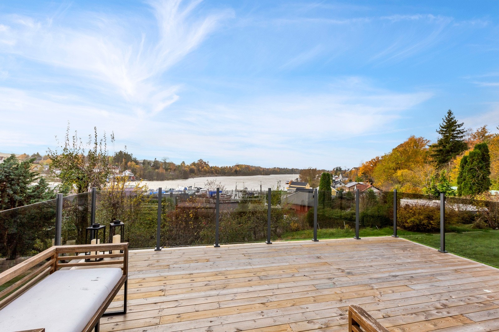 Gode solforhold og utsikt fra terrassen Galleribilde