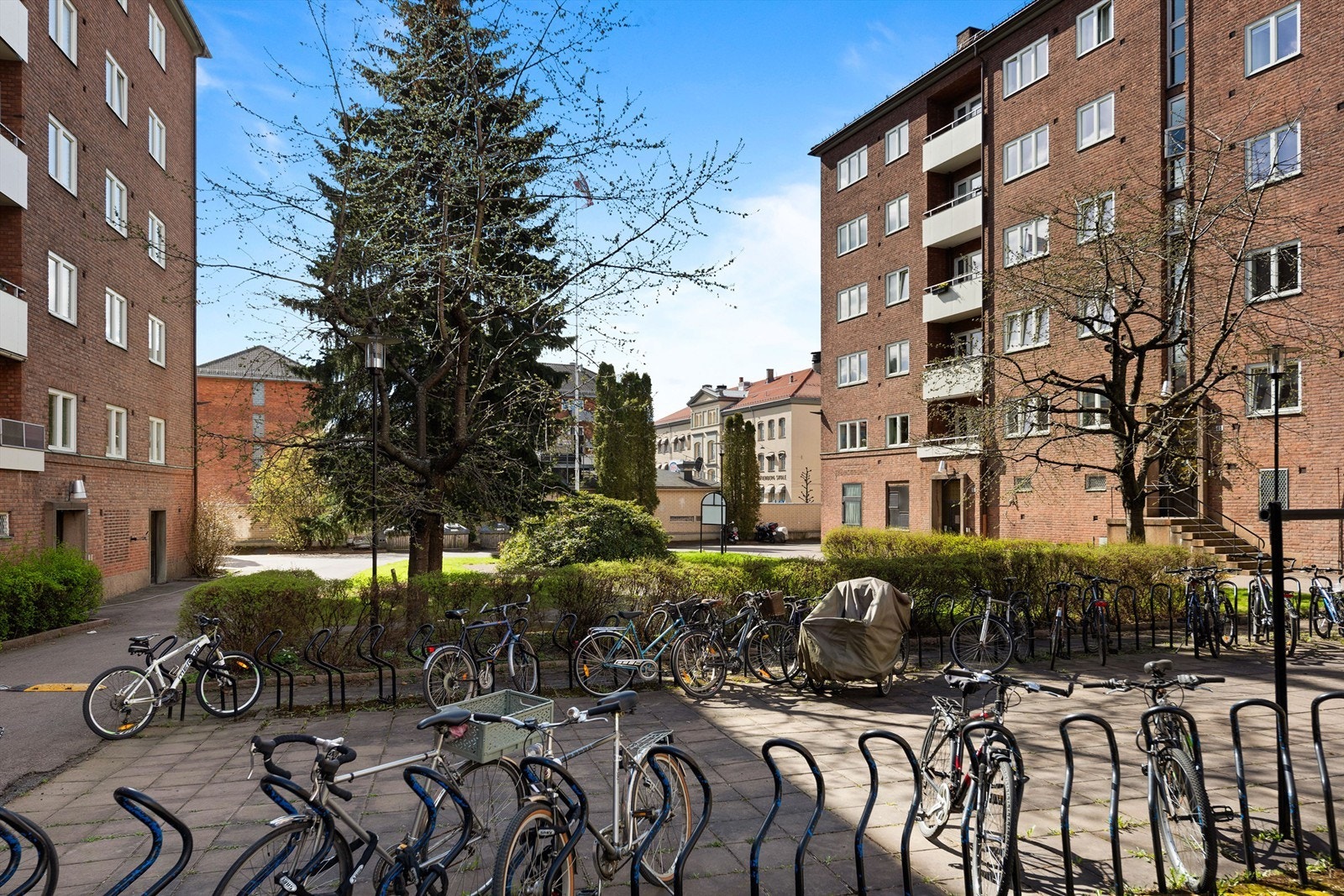 Sykkelparkering i borettslaget Galleribilde