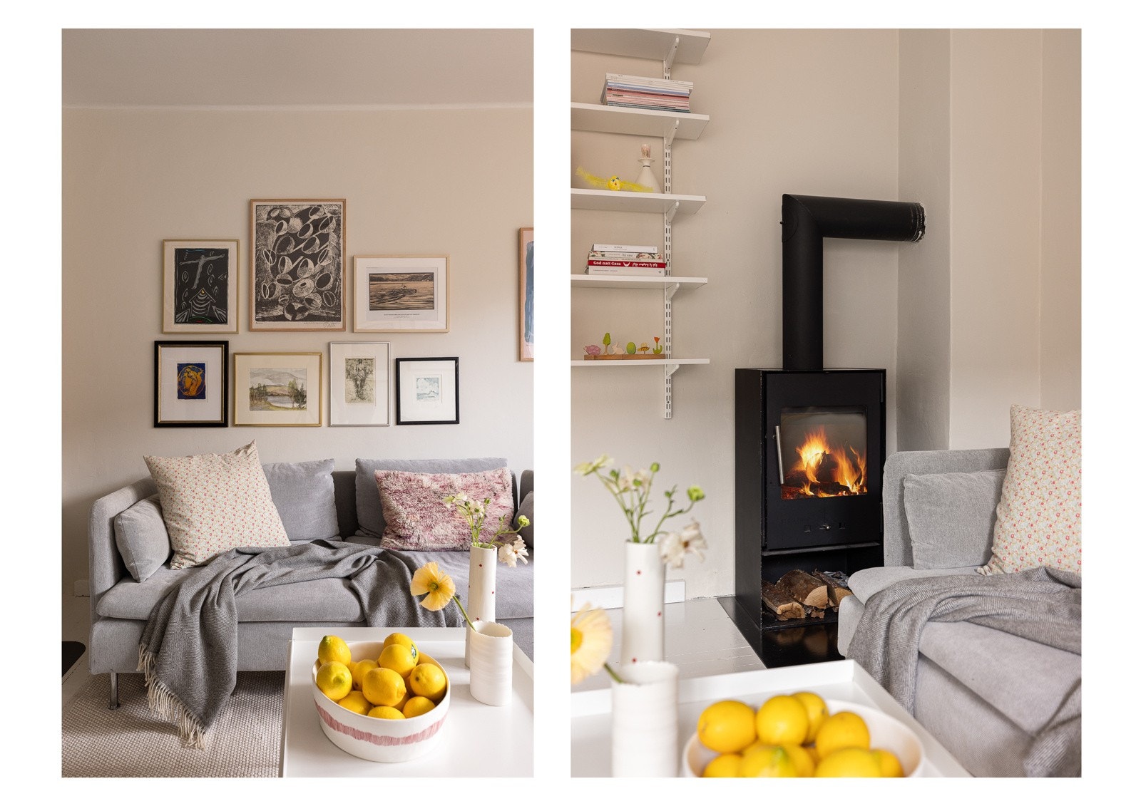 - Peisen gir godt med varme på kjølige dager - Galleribilde