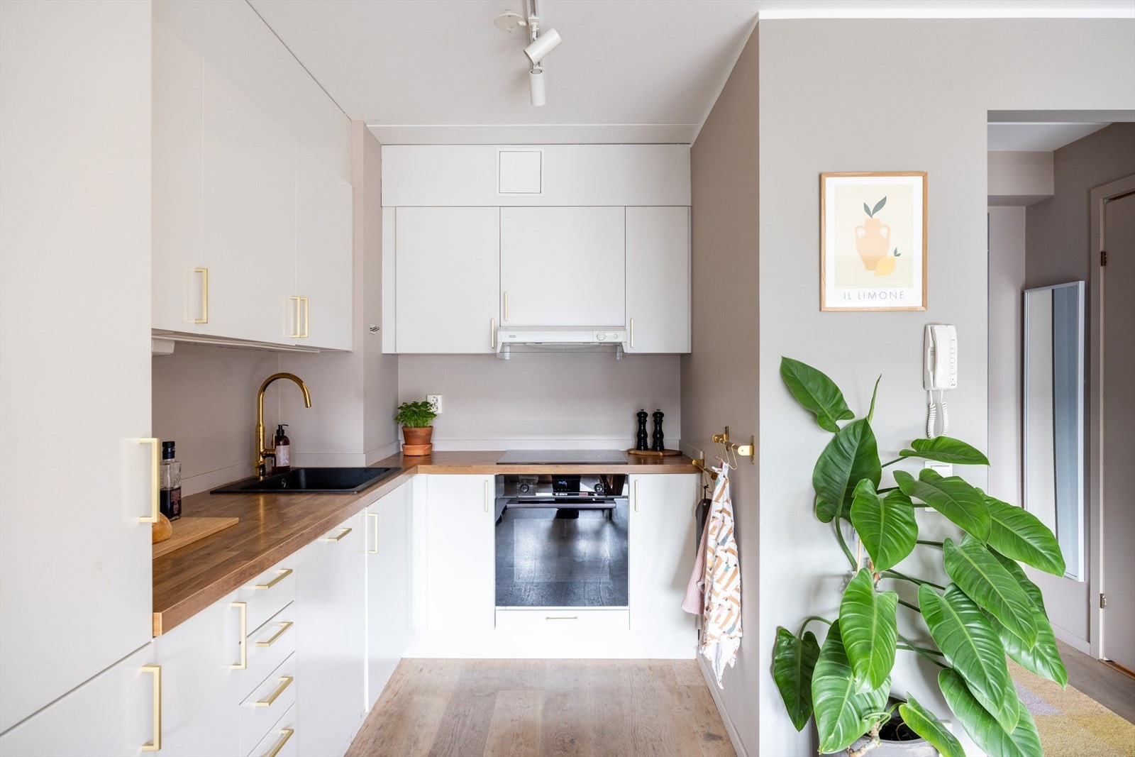 - Det er godt med benk- og skapplass på kjøkkenet - Galleribilde