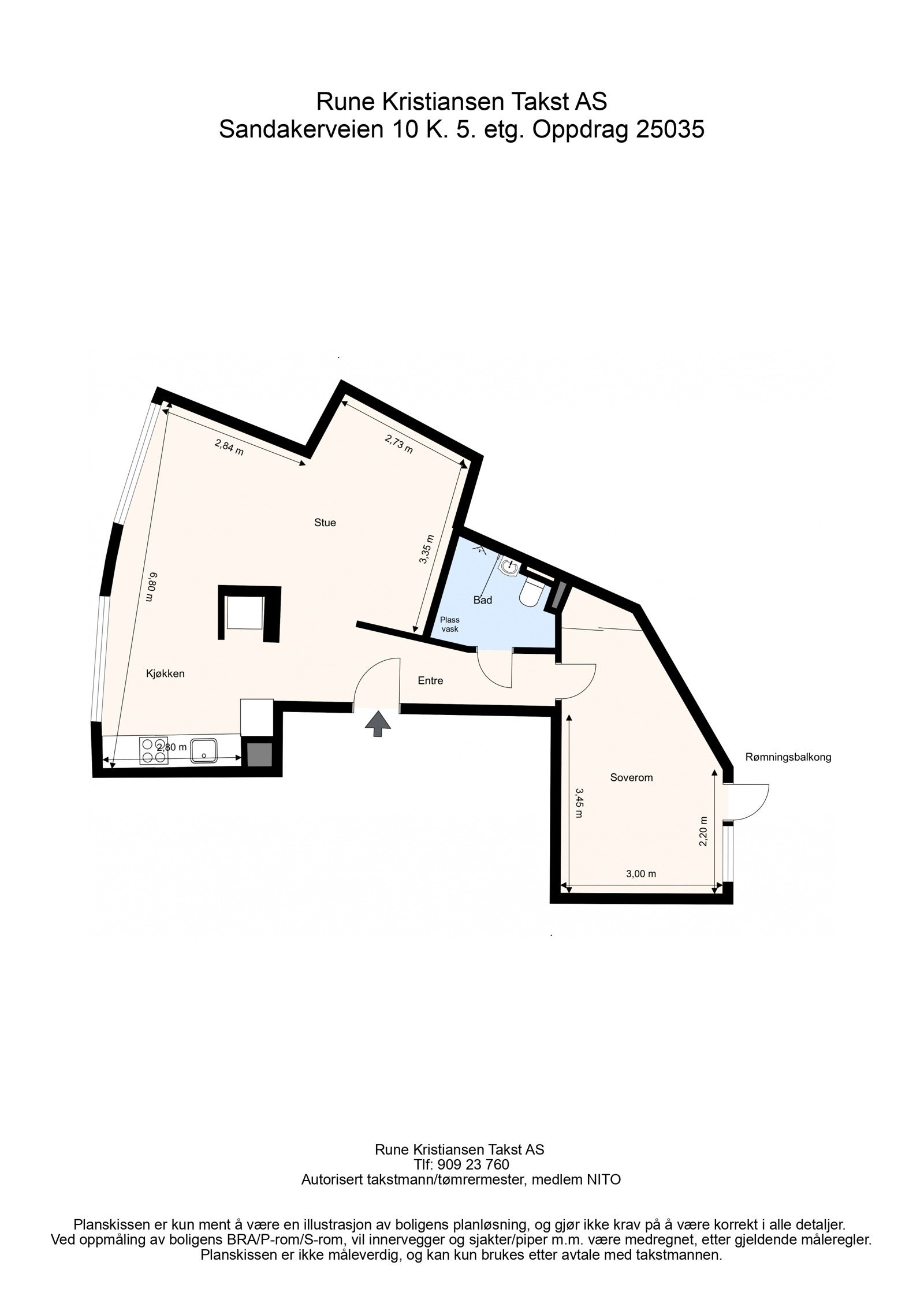 Plantegning - Varmtvann & fyring er inkludert i felleskostnadene. Galleribilde