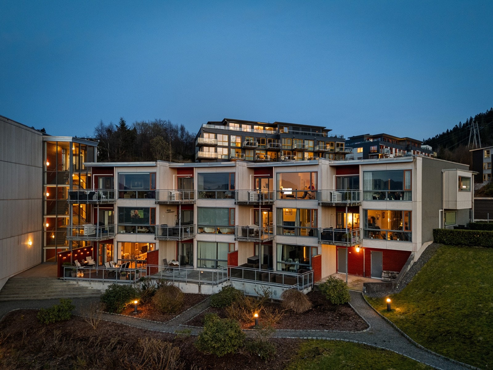 Sameiet Kvarten Terrasse består av 19 boligseksjoner. Galleribilde