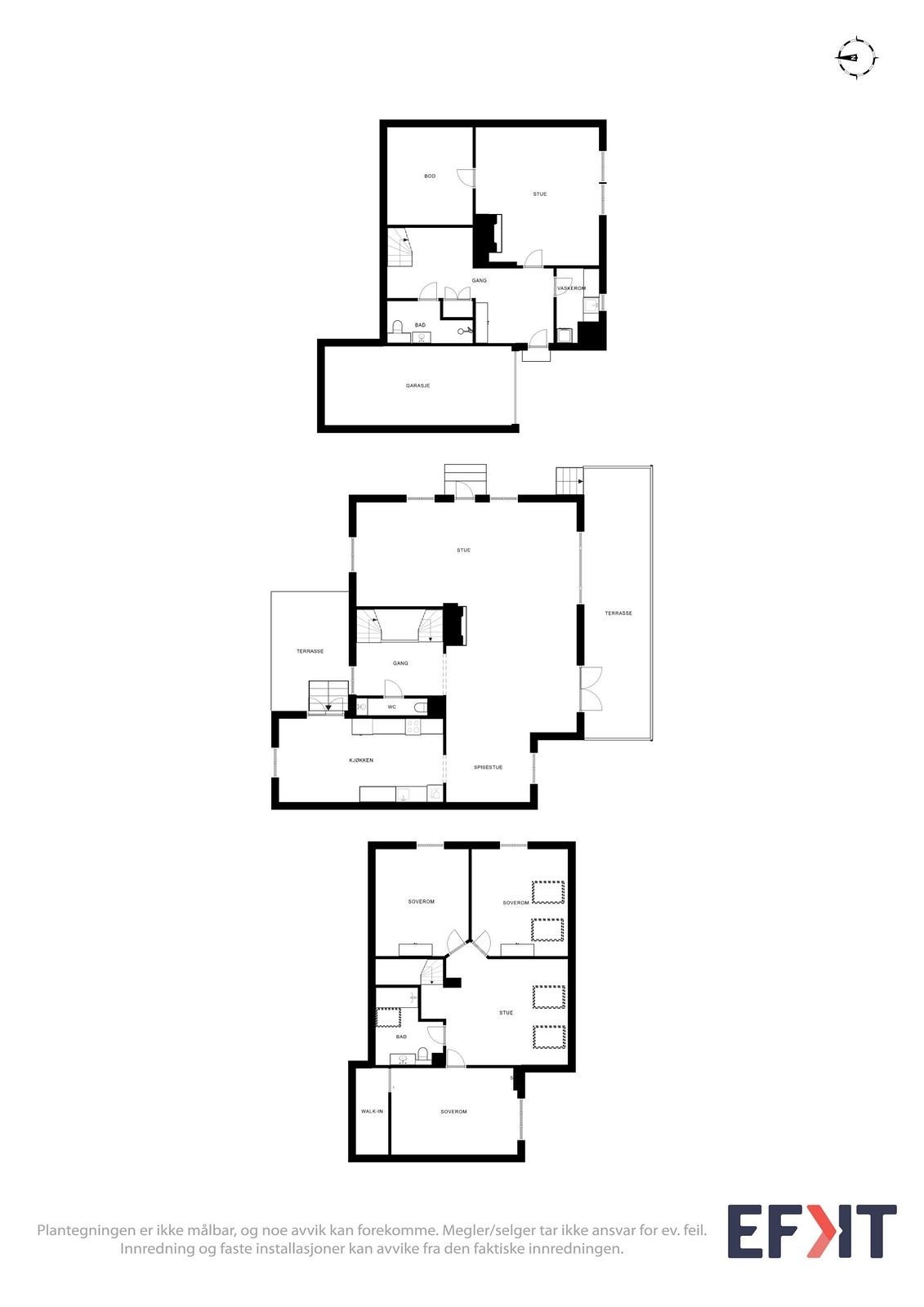 Plantegning - alle plan. Galleribilde
