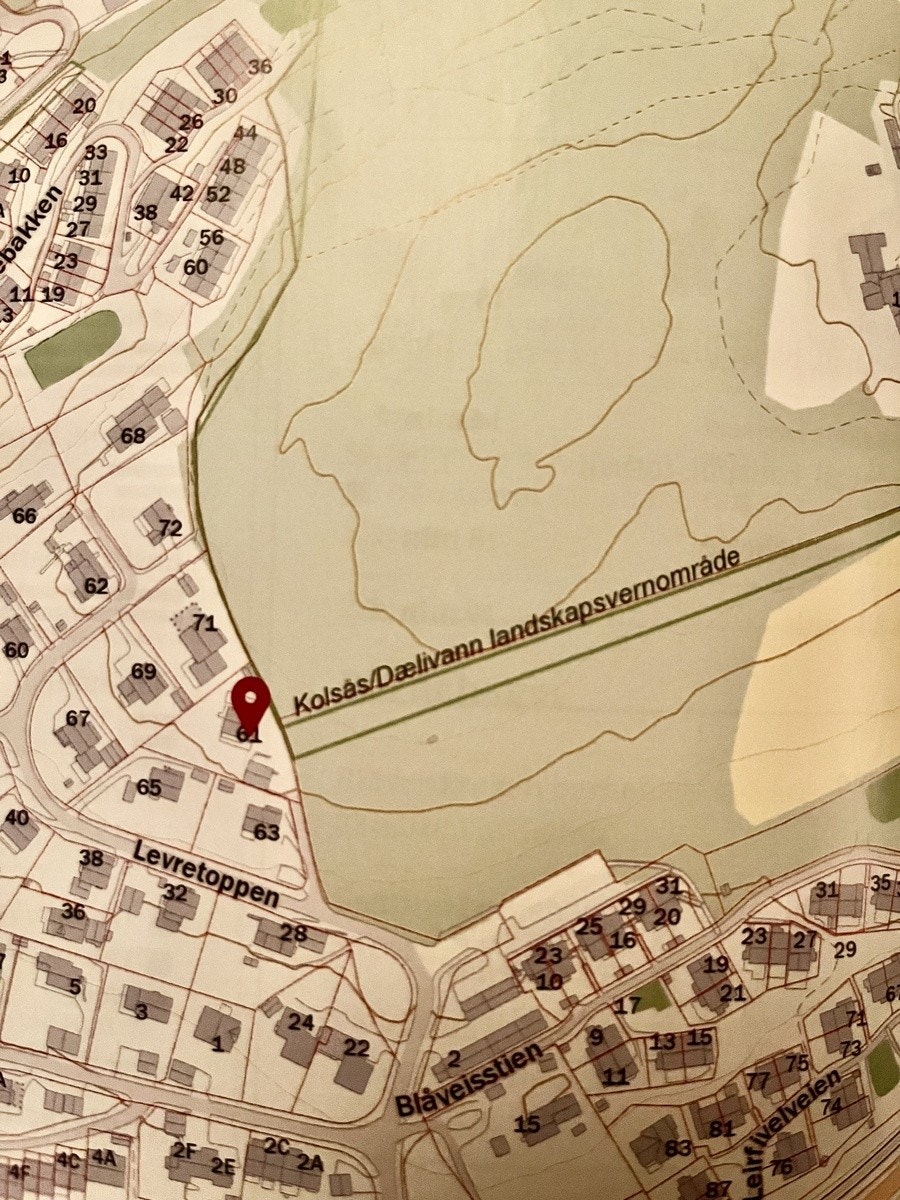 Nabo til marka/landskapsvernområde. Galleribilde