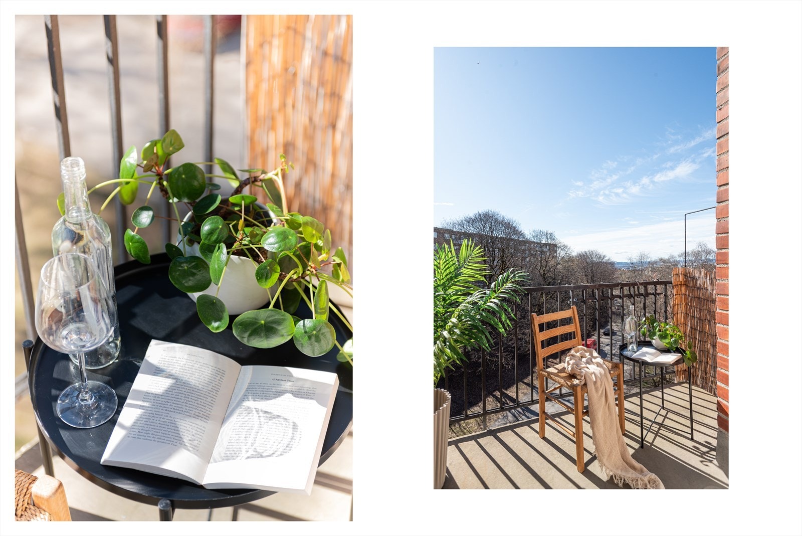 Morgenkaffen kan nytes med fin utsikt på balkongen Galleribilde