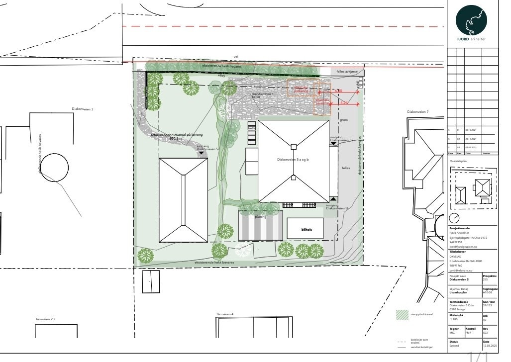 I forbindelse med bygging av eneboligen vil hagen til seksjonen bli pent opparbeidet med beplantning og terrasse. Galleribilde