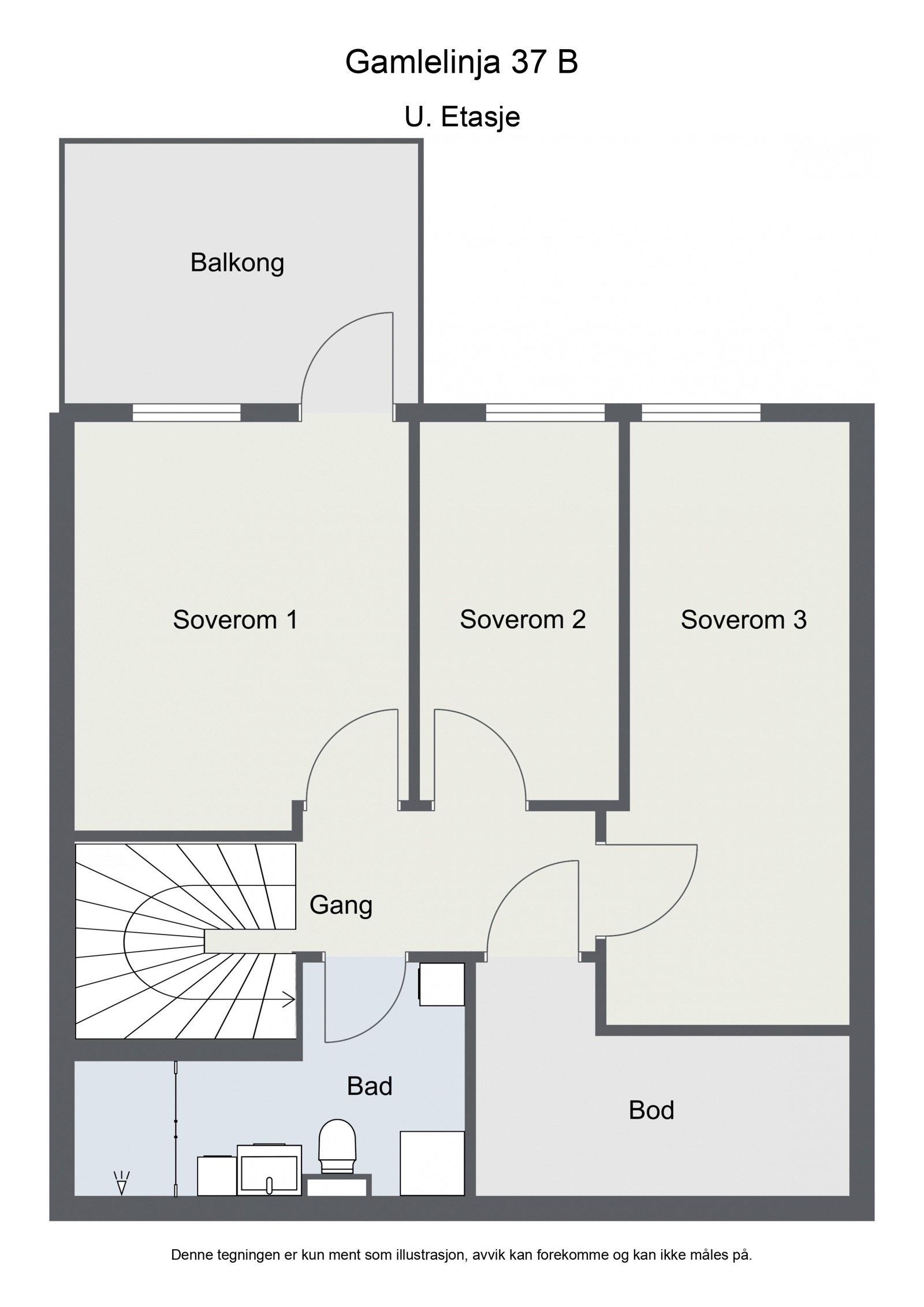 Plantegning underetasje Galleribilde