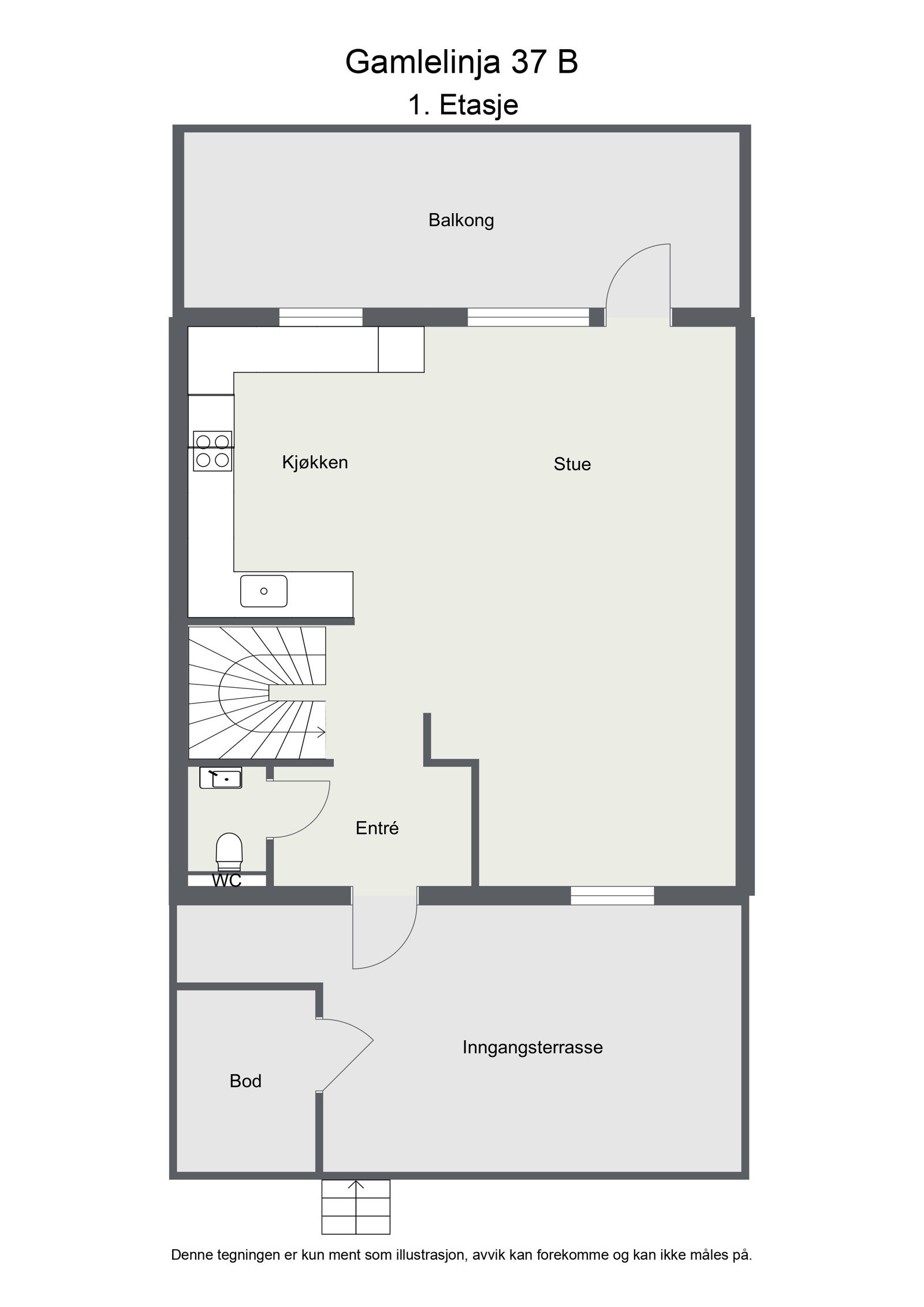 Plantegning 1. Etasje Galleribilde