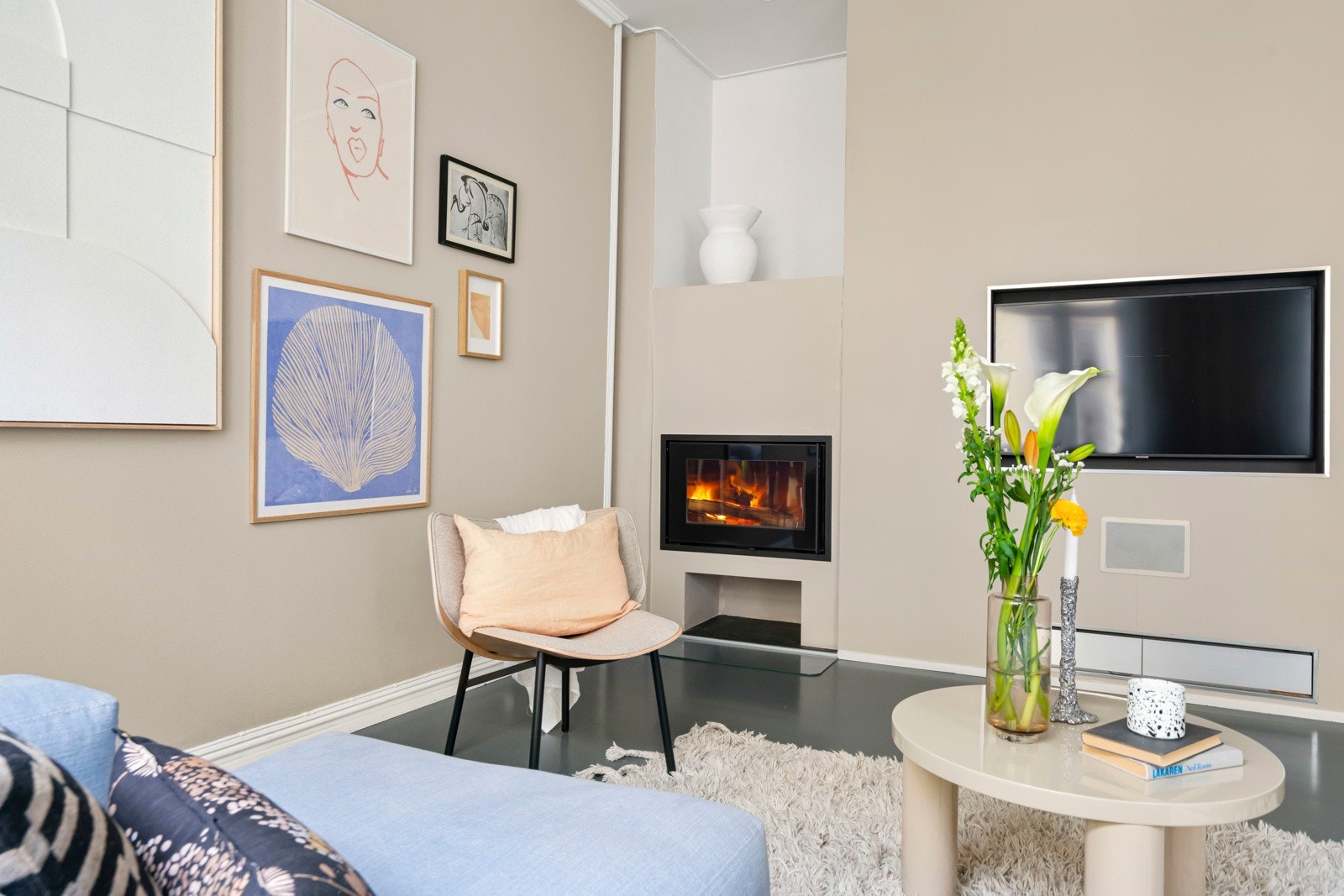 Boligen er utstyrt med integrerte høyttalere. Galleribilde