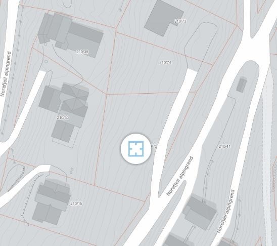 Symbol på tomten med tomtegrensen Galleribilde