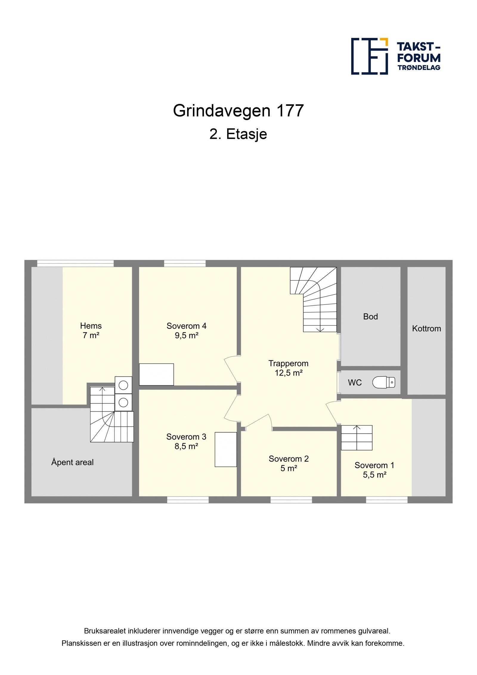 Planskisse 2 etg Galleribilde