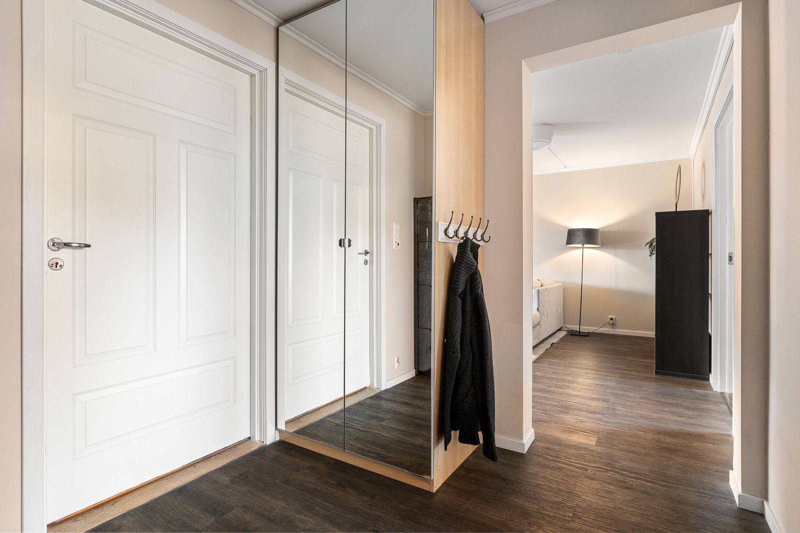 God plass til oppbevaring av sko og yttertøy i garderobeskap, og skohylle. Galleribilde