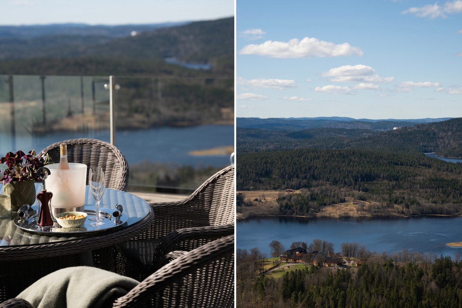 Fra terrassen har du bl.a. utsyn mot Bogstad gård og Bogstadvannet. Galleribilde