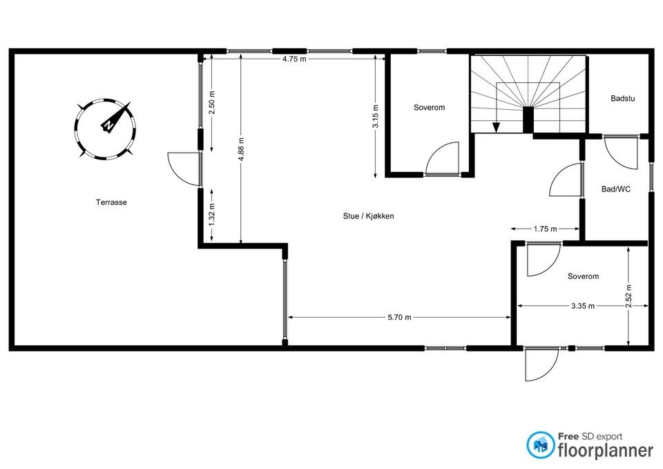 Plantegning 1.etasje Galleribilde