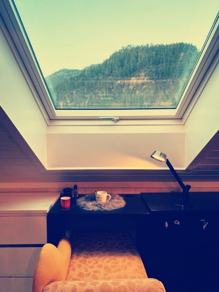 2. Etasje. Utsikt fra takvindu. Galleribilde